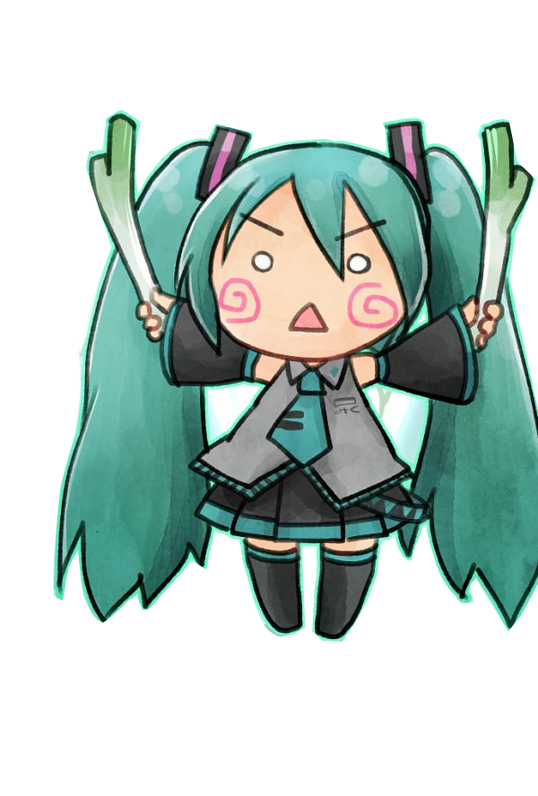 Hastune Miku Holding Green onions